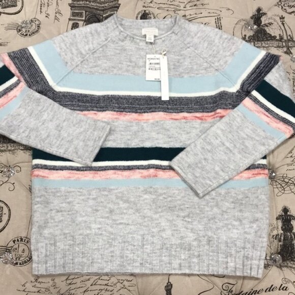 Caslon Cozy Mix Stripe Crewneck Sweater - Picture 2 of 3